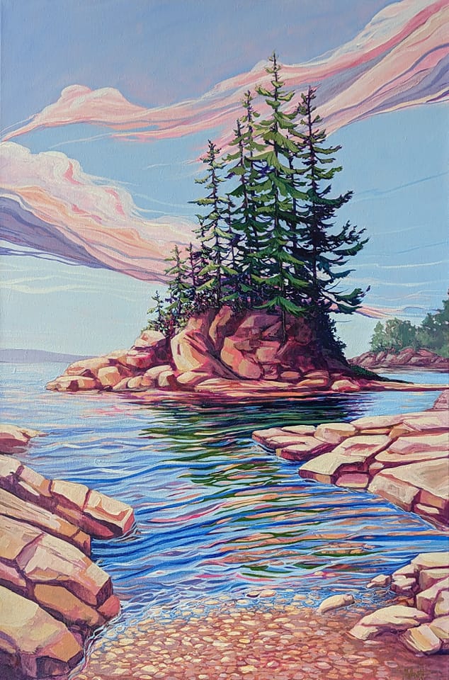 BC Canada coastal landscape painting.