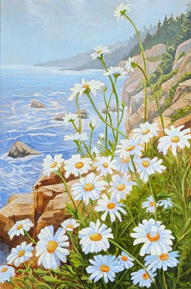 Painting of daisies