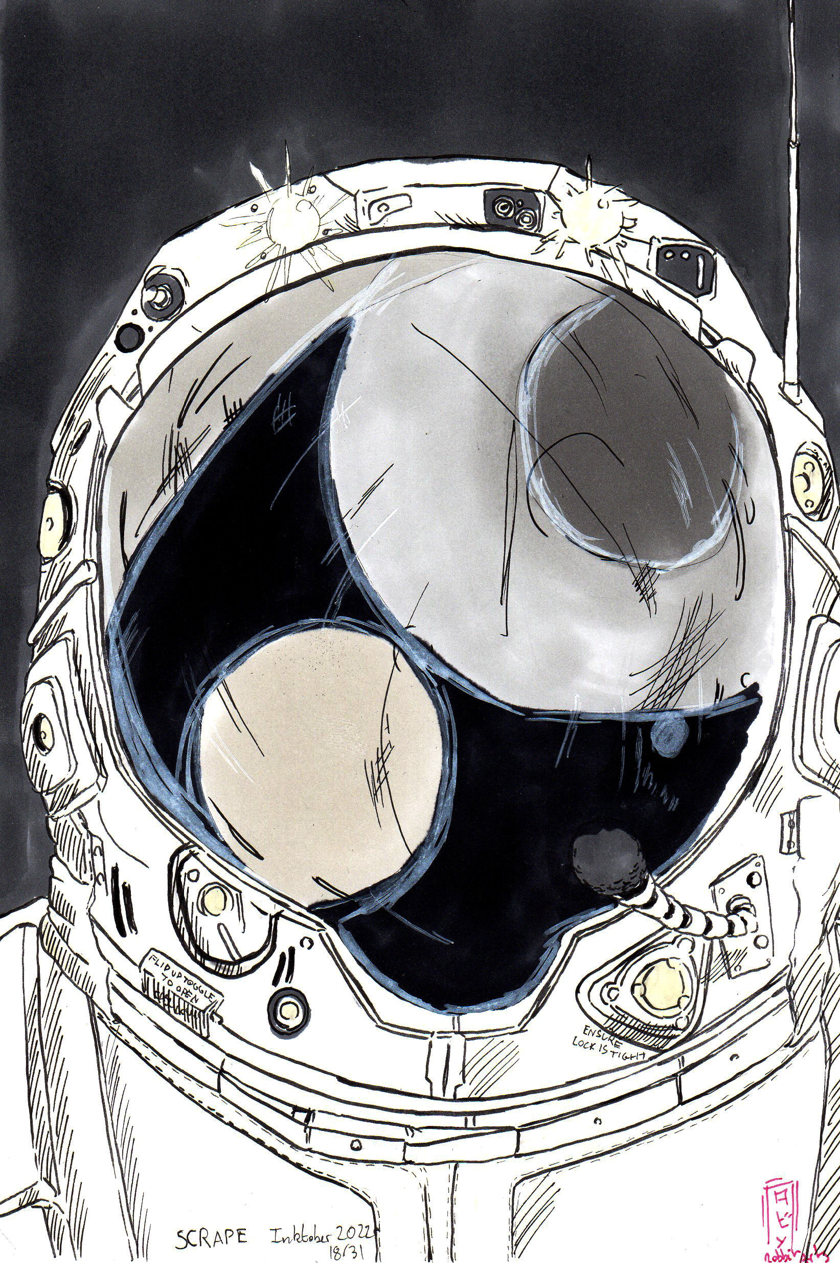 "Scrape" - Inktober 2022 - 18/31