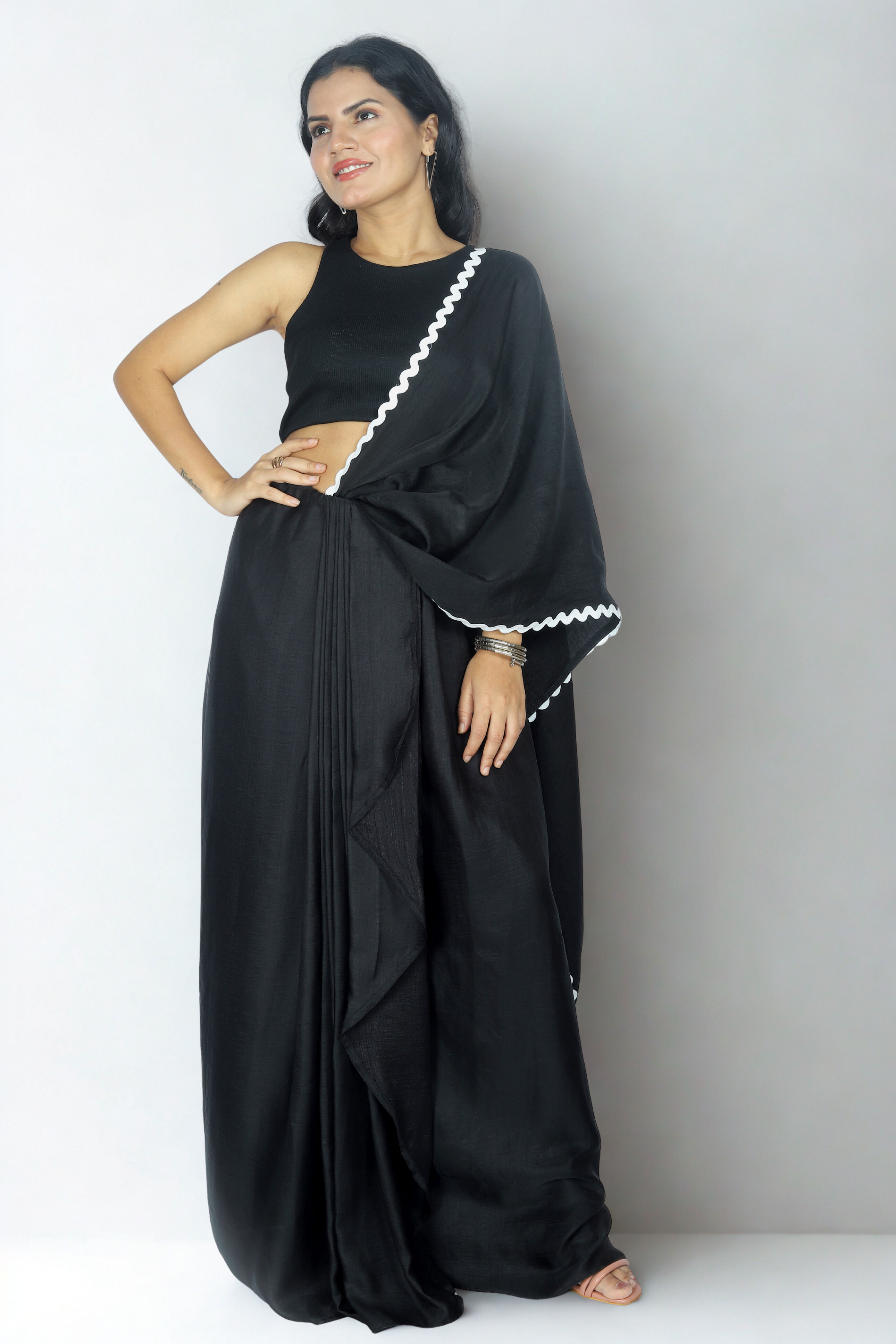 Silver Lining Pre-Styled Cocktail Saree