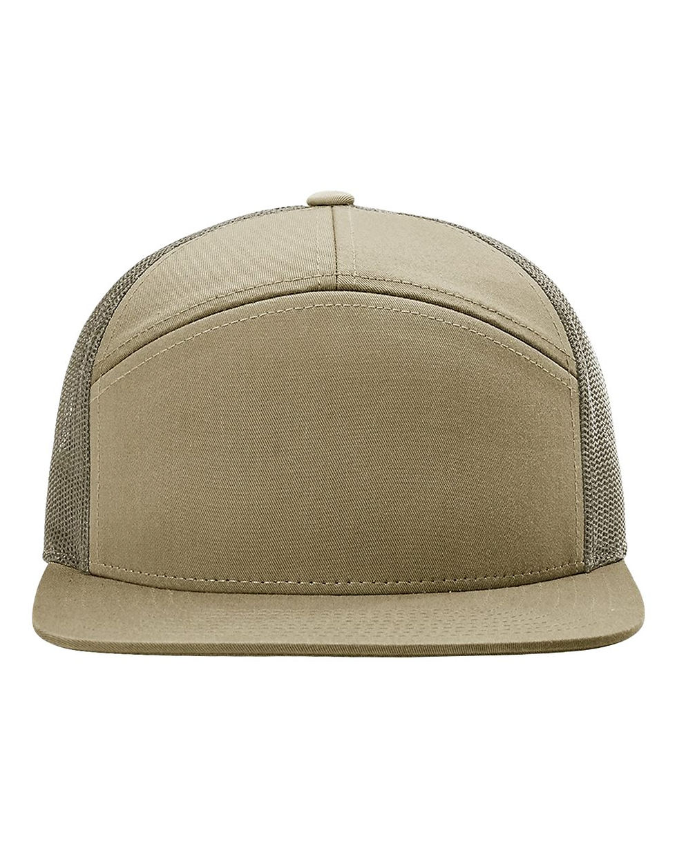 Thumbnail: Richardson 168 Structured Seven-Panel Trucker Hat – Flat Bill, Adjustable Snapb