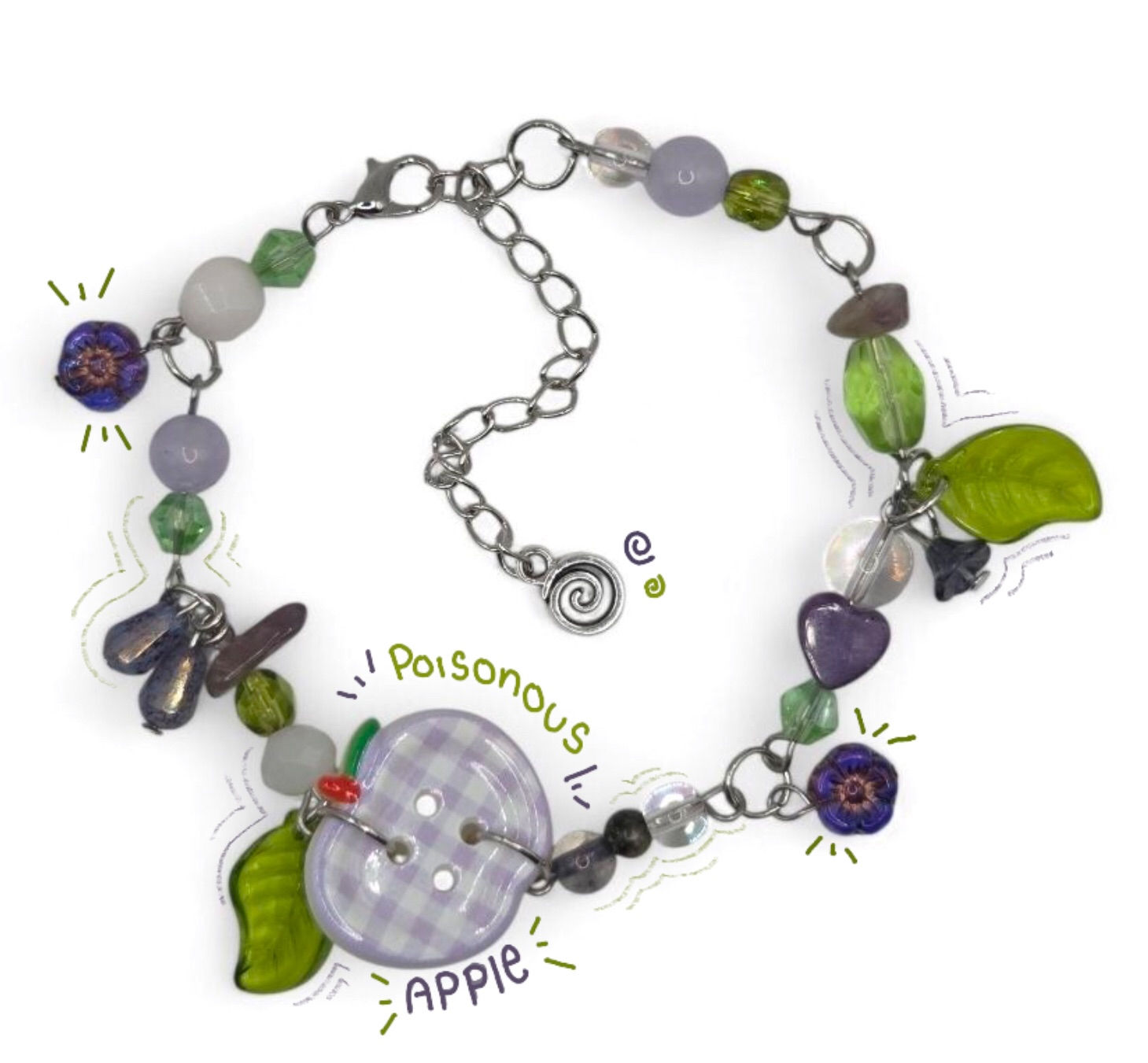 Purple and Poisonous - Apple Bracelet
