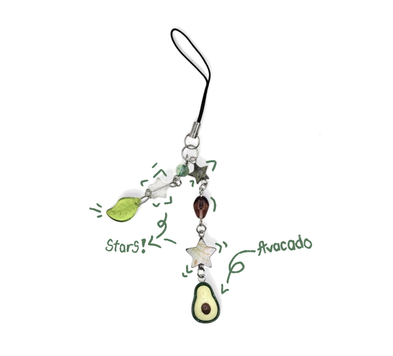 Avacado phone charm