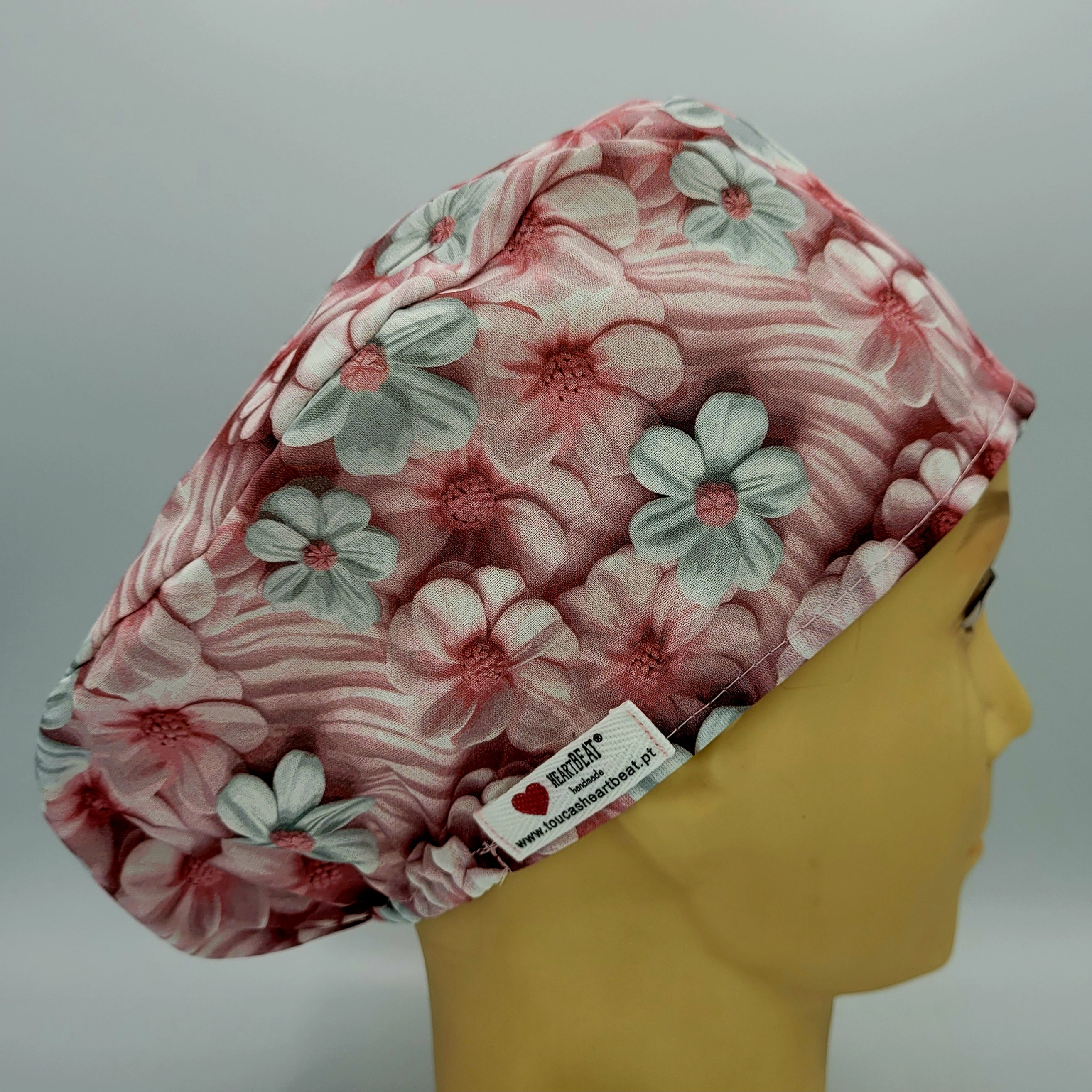 Touca Floral 3D Rosinha