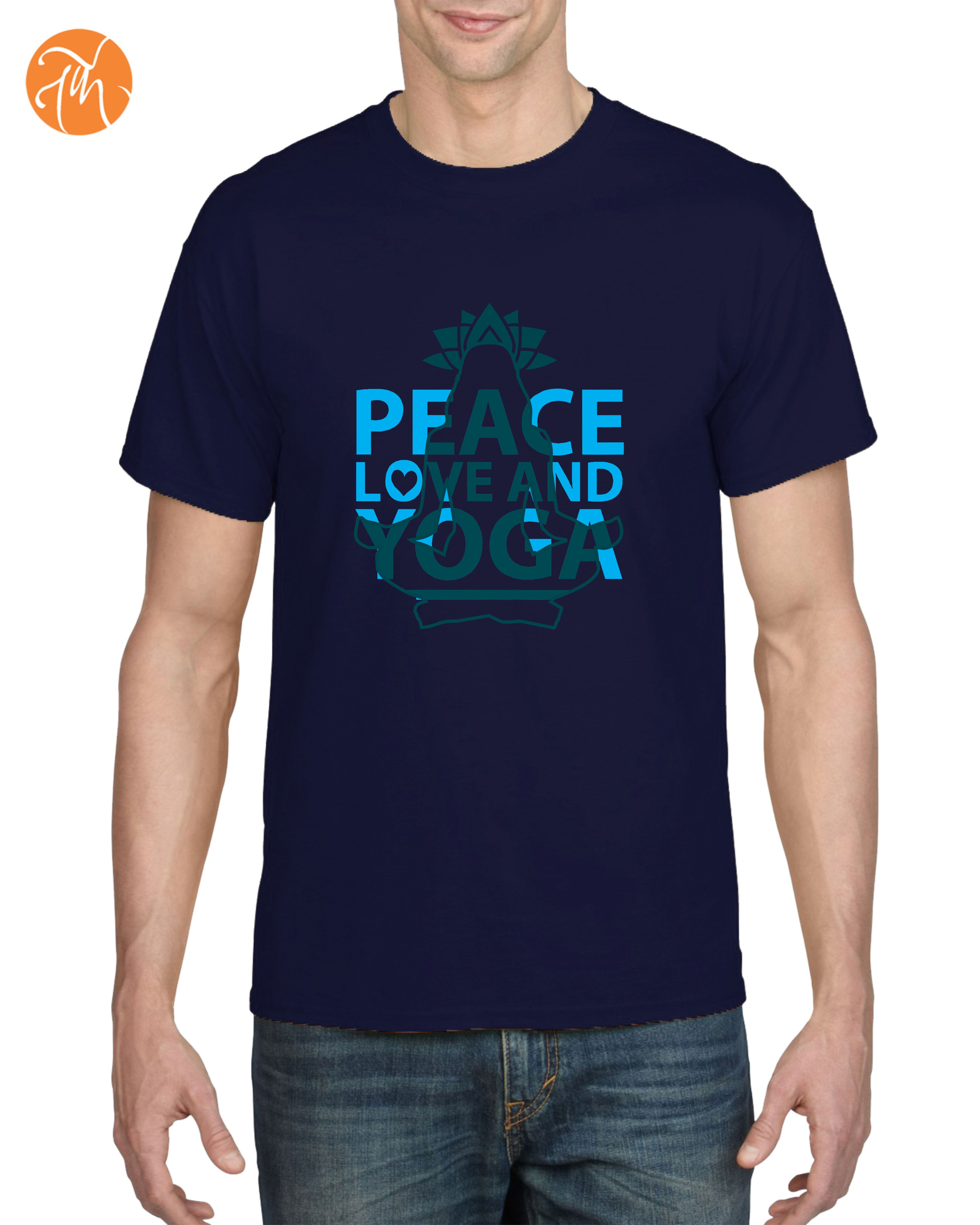 Peace Love And Yoga - Unisex Adults T-shirt