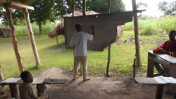 The chalk board looks like Oklahoma