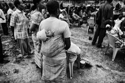 Woman with Baby Waiting at Togo Clinic 2016