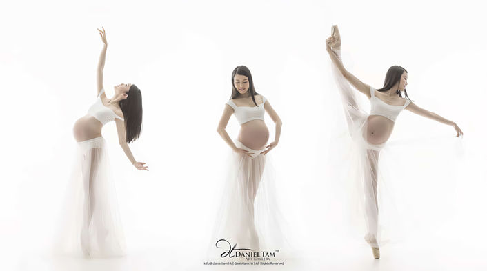 ballet maternity photos with tutu