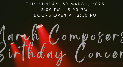 March Composers' Birthday Concert, 3/30