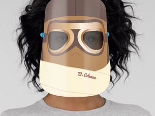 Top 10! African American Old Time Flying Ace Face Shield