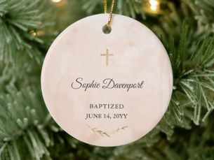 Hot Review! Baptism Gift for Girl - Custom Christening Gift Ceramic Ornament