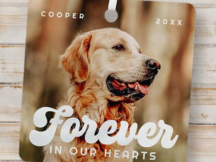 Best Price! Pet Memorial Forever In Our Hearts Vintage Photo Metal Ornament