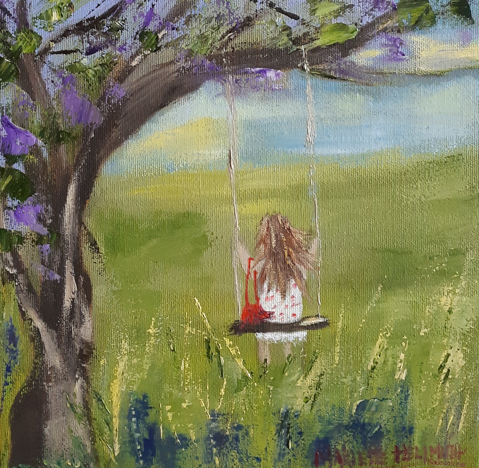 Girl on swing