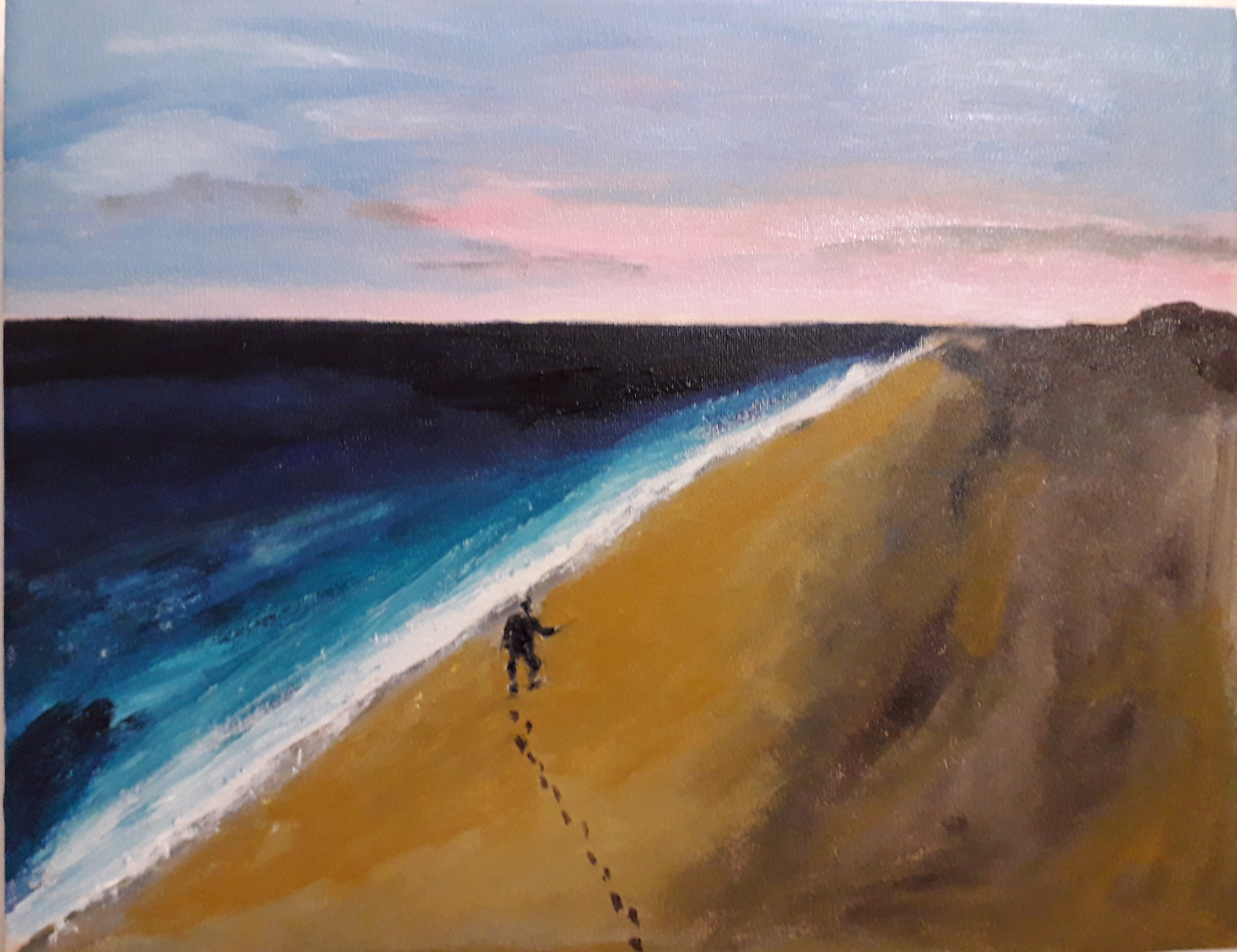 The man on the beach