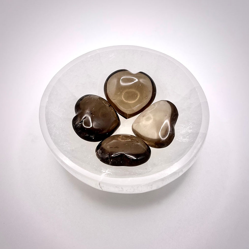 Smoky Quartz Tumbled Hearts