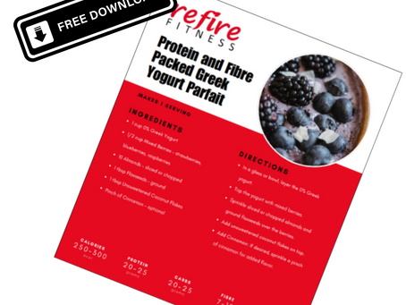Free Recipe Download: Protein and Fibre Packed Greek Yogurt Parfait