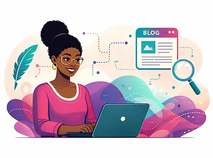 Rédactrice web SEO et sa plume d'écriture