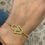 Thumbnail: Greek evil Eye Gold Chain Bracelet.