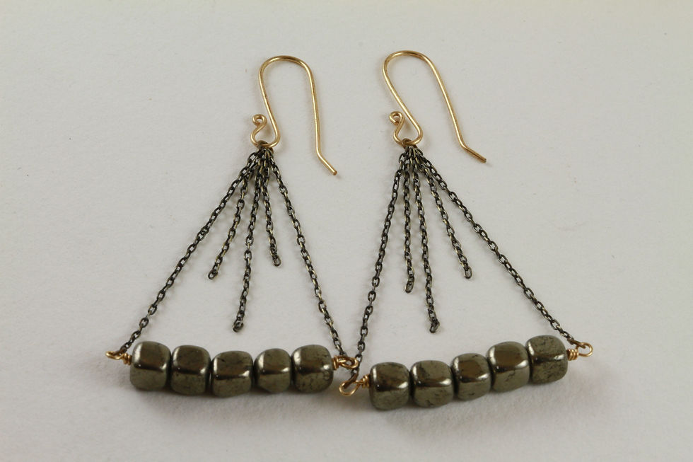 PYRITE DROP EARRINGS