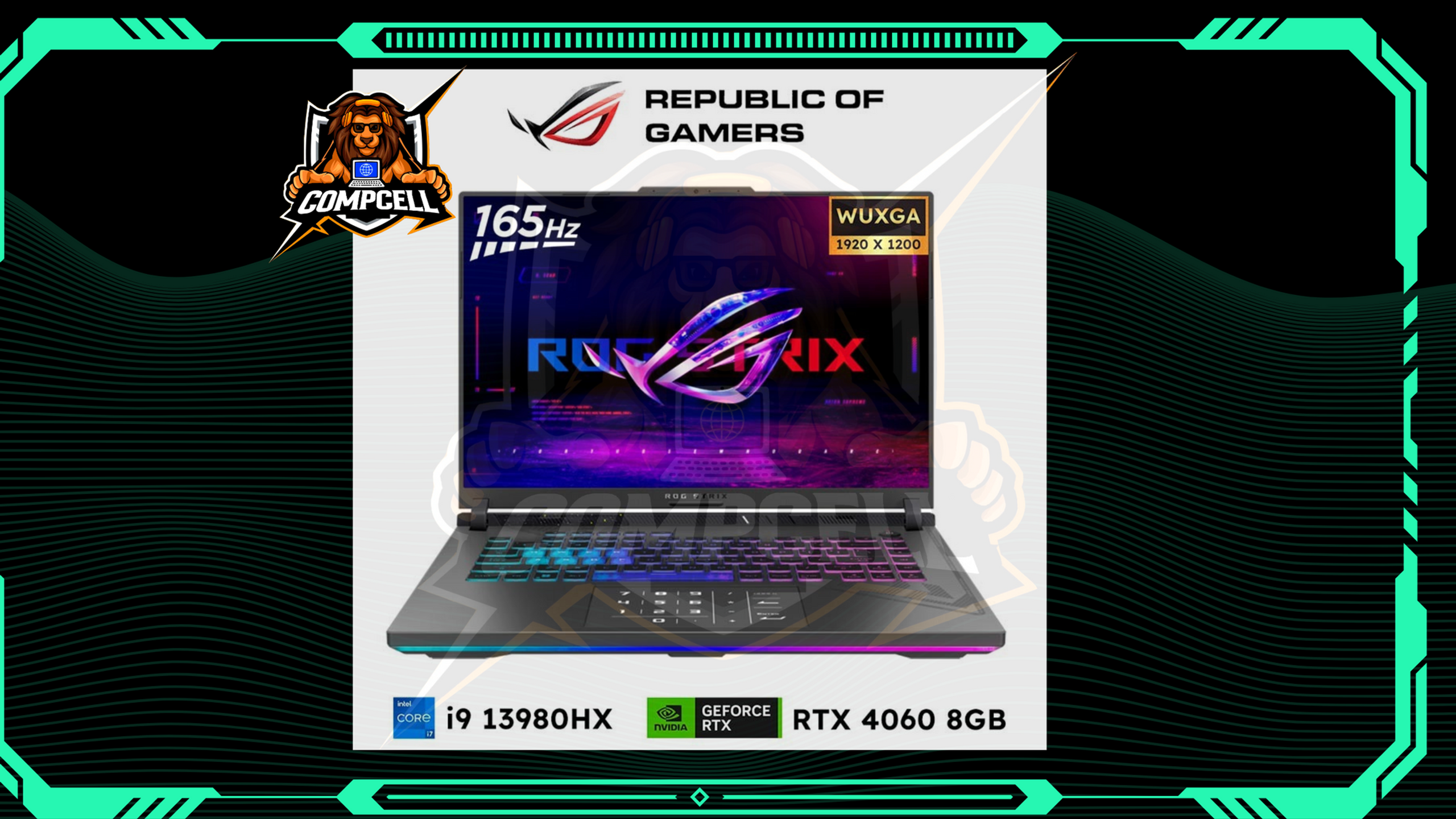 ASUS ROG STRIX G16 G614JV-AS94 Core i9 13980HX 5.6Ghz MEMORIA:16GB DDR5 DISCO