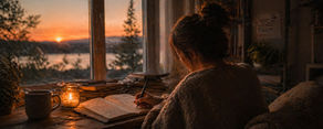 A girl writing in her journal