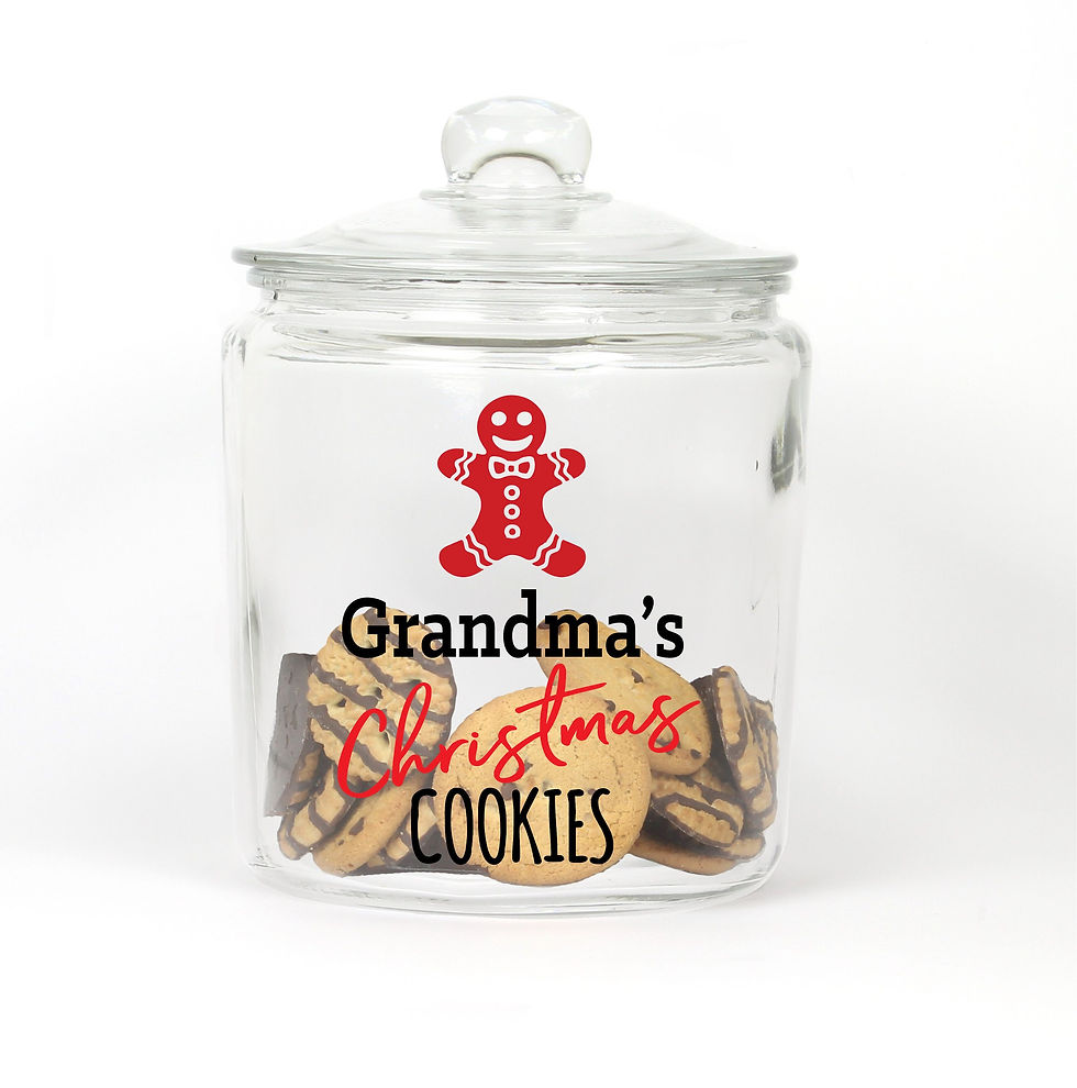 Thumbnail: Grandma's Christmas Cookies Glass Cookie Jar