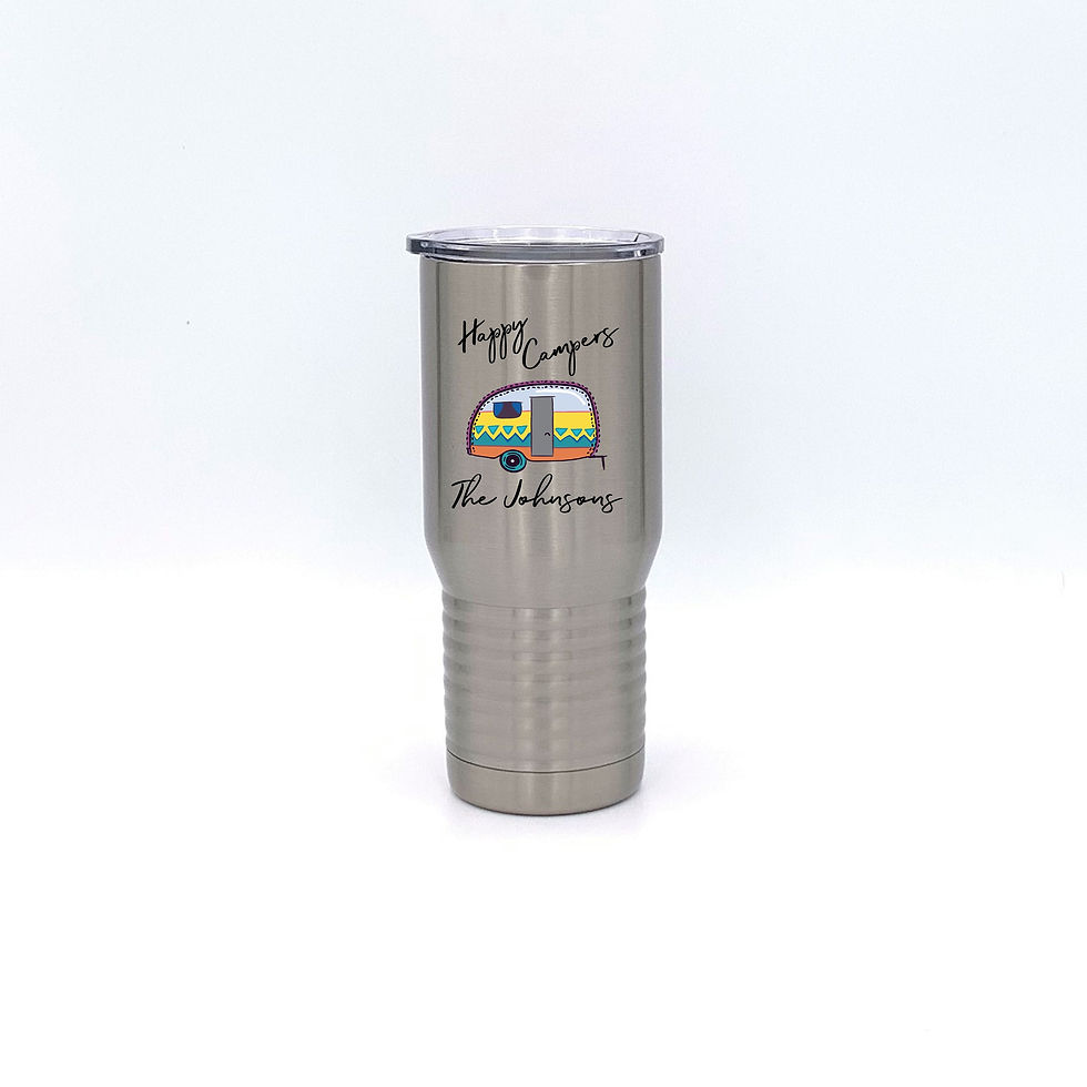 Thumbnail: Personalized Happy Campers Insulated Tumbler