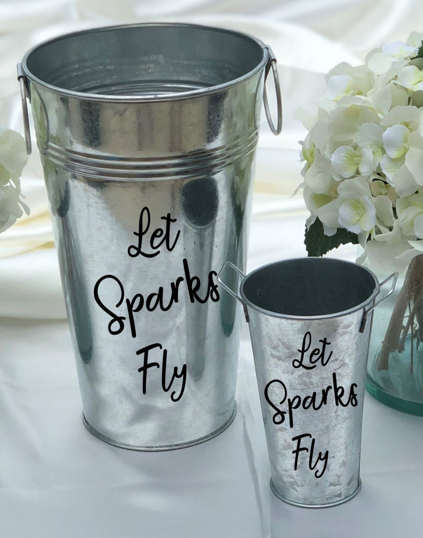 Thumbnail: Sparklers Holder Tin Pail ~ Let Sparks Fly