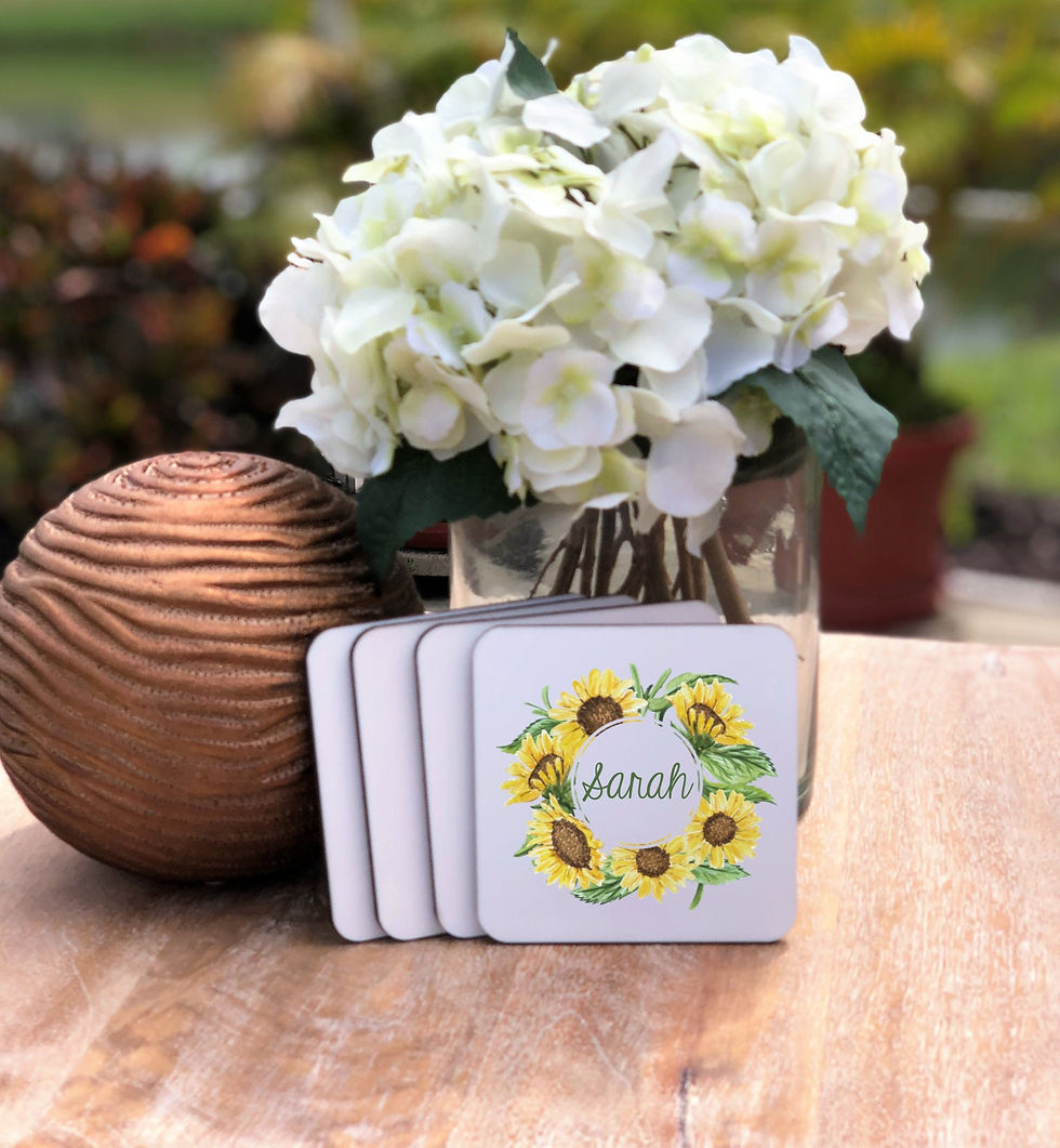 Thumbnail: Sunflower coaster set