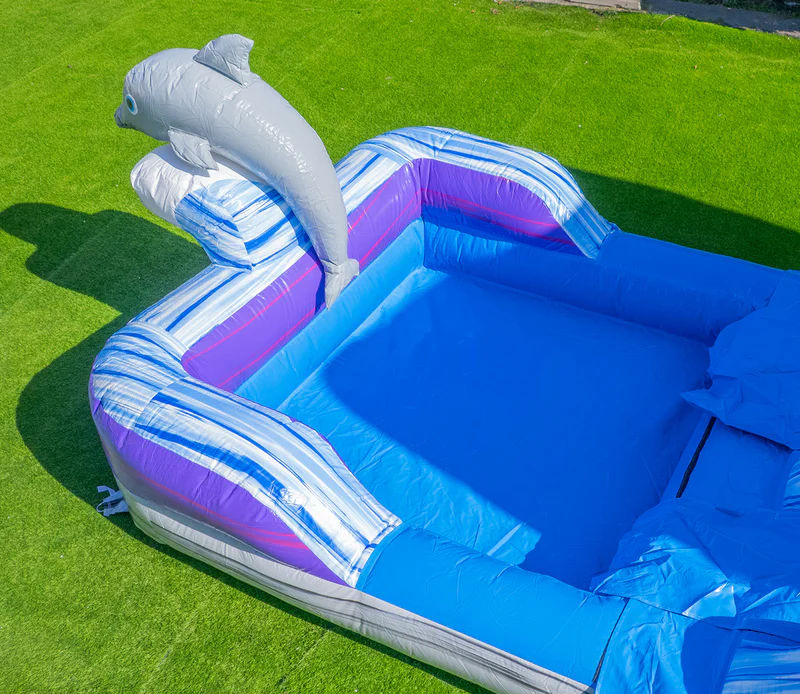 Thumbnail: Dolphin 16' Water Slide with detachable pool