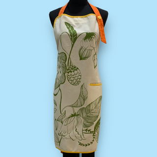 Anthropologie Green leaf chef apron with pocket