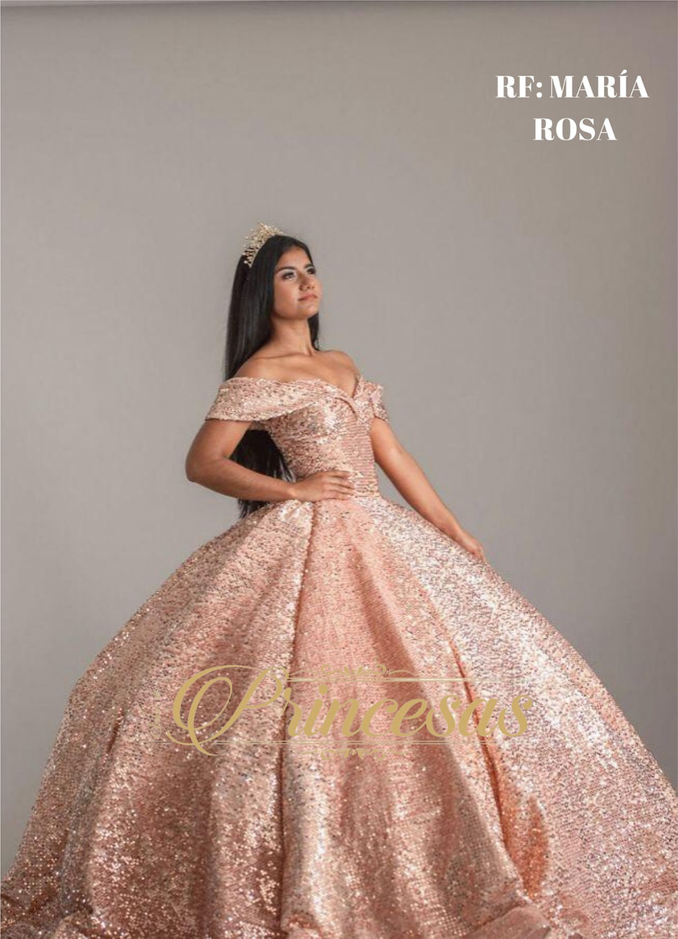 María oro rosa frontal Salón de Princesas