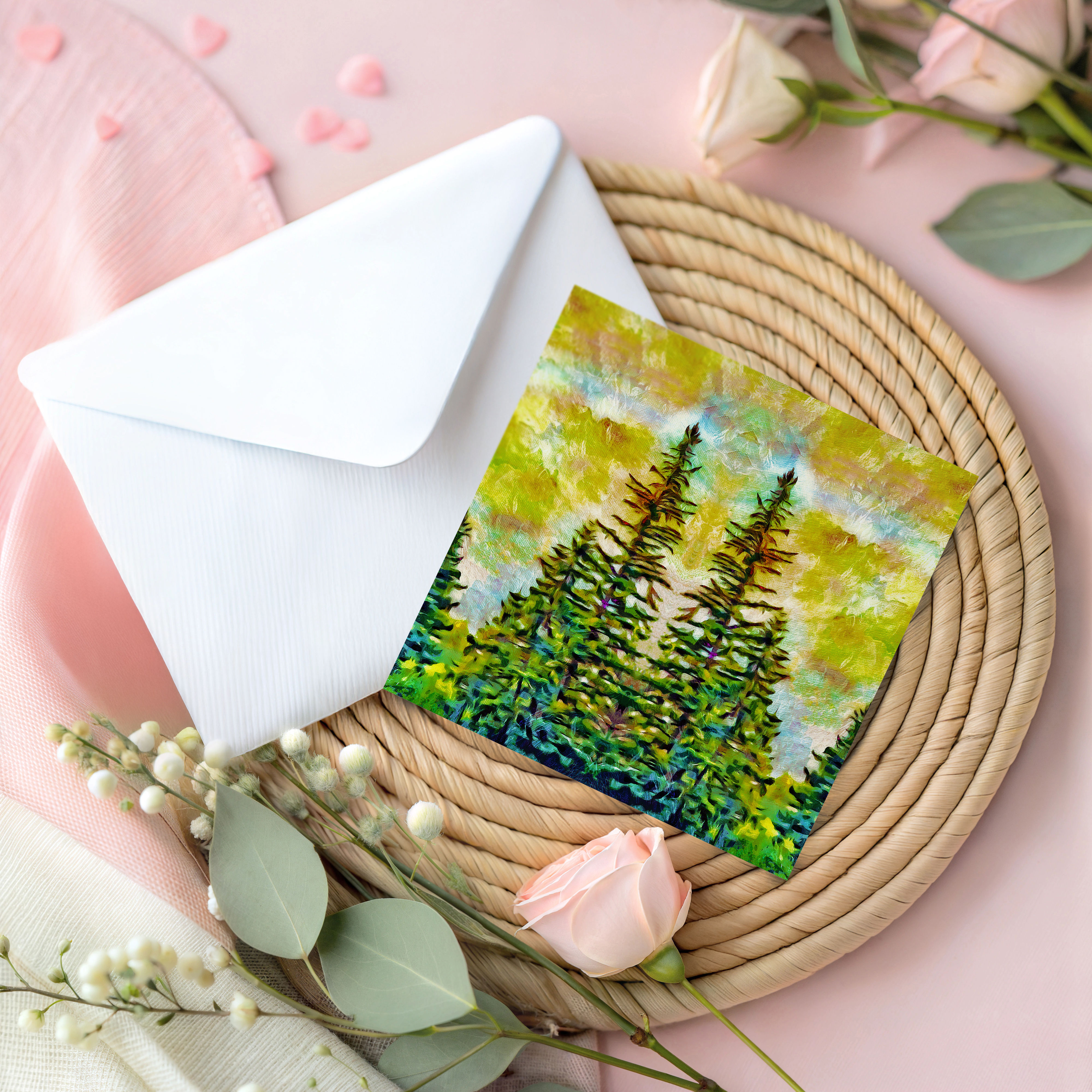 Through The Trees Greeting Card