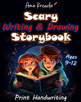 Scary Writing & Drawing Storybook, Print Handwriting