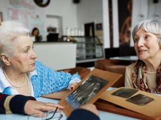 People share memories during a memory café