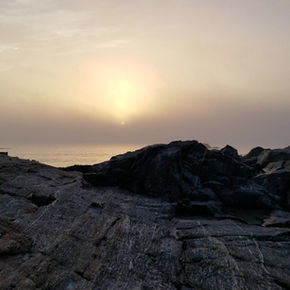 Aerial landscap of the sun rise 