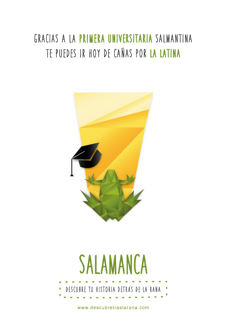 gráfica Salamanca: cerveza en rana