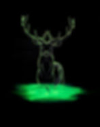 Cernunnos with glow in the dark paint in