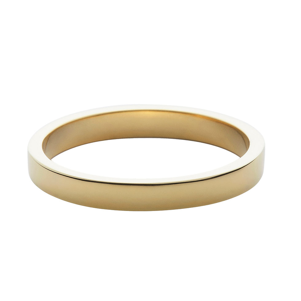 3mm 18k yellow gold ring band