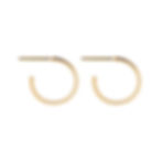 små guld hoops, runde øreringe