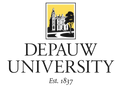 DePauw University logo in black and yellow