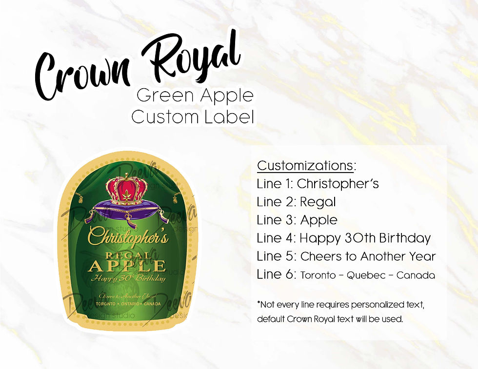 Thumbnail: Crown Royal Custom Sticker Label