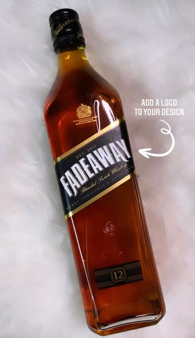 Johnnie Walker Custom Bottle Label - Add Logo