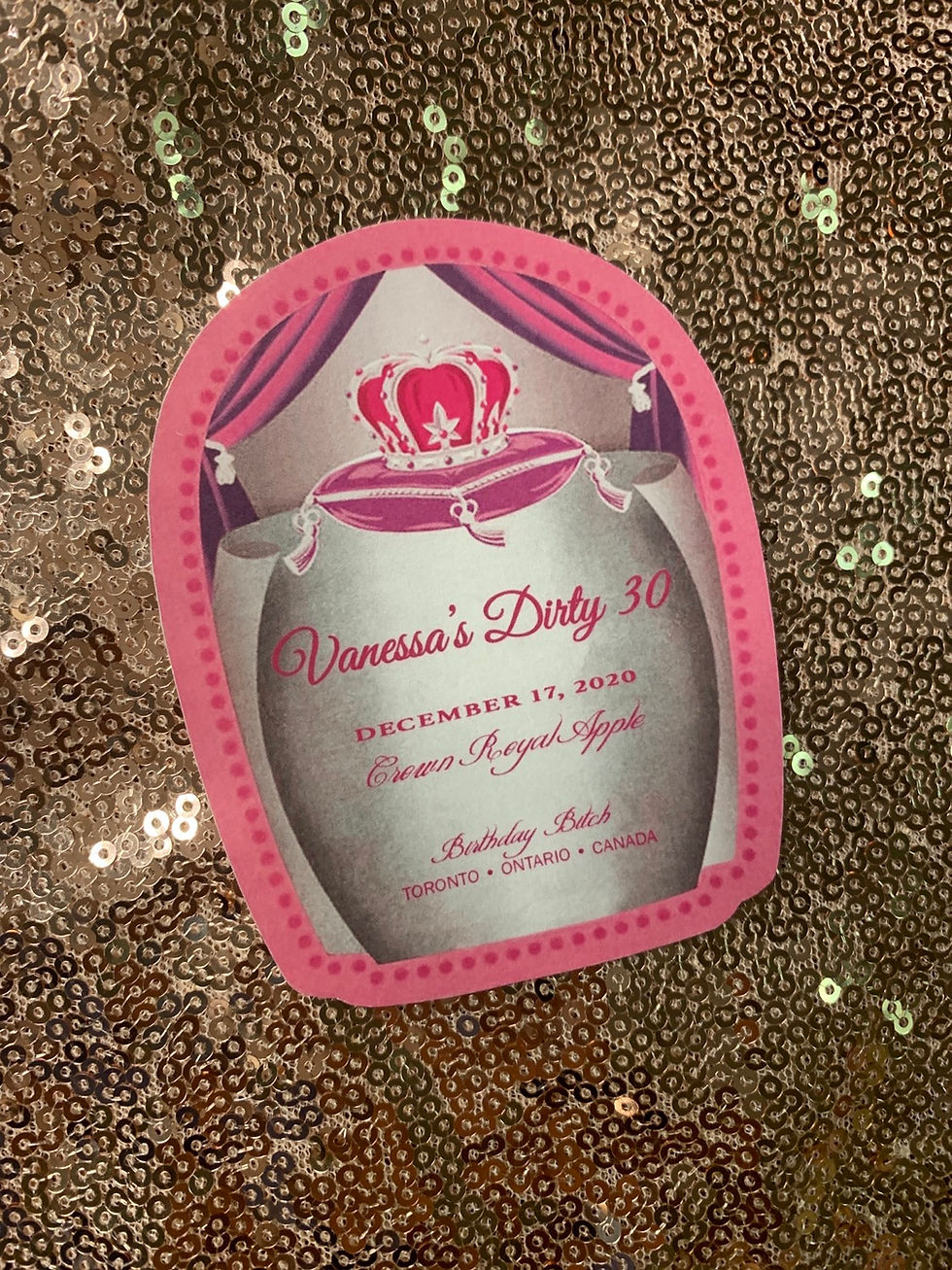 Thumbnail: Crown Royal  Pink Custom Bottle Label