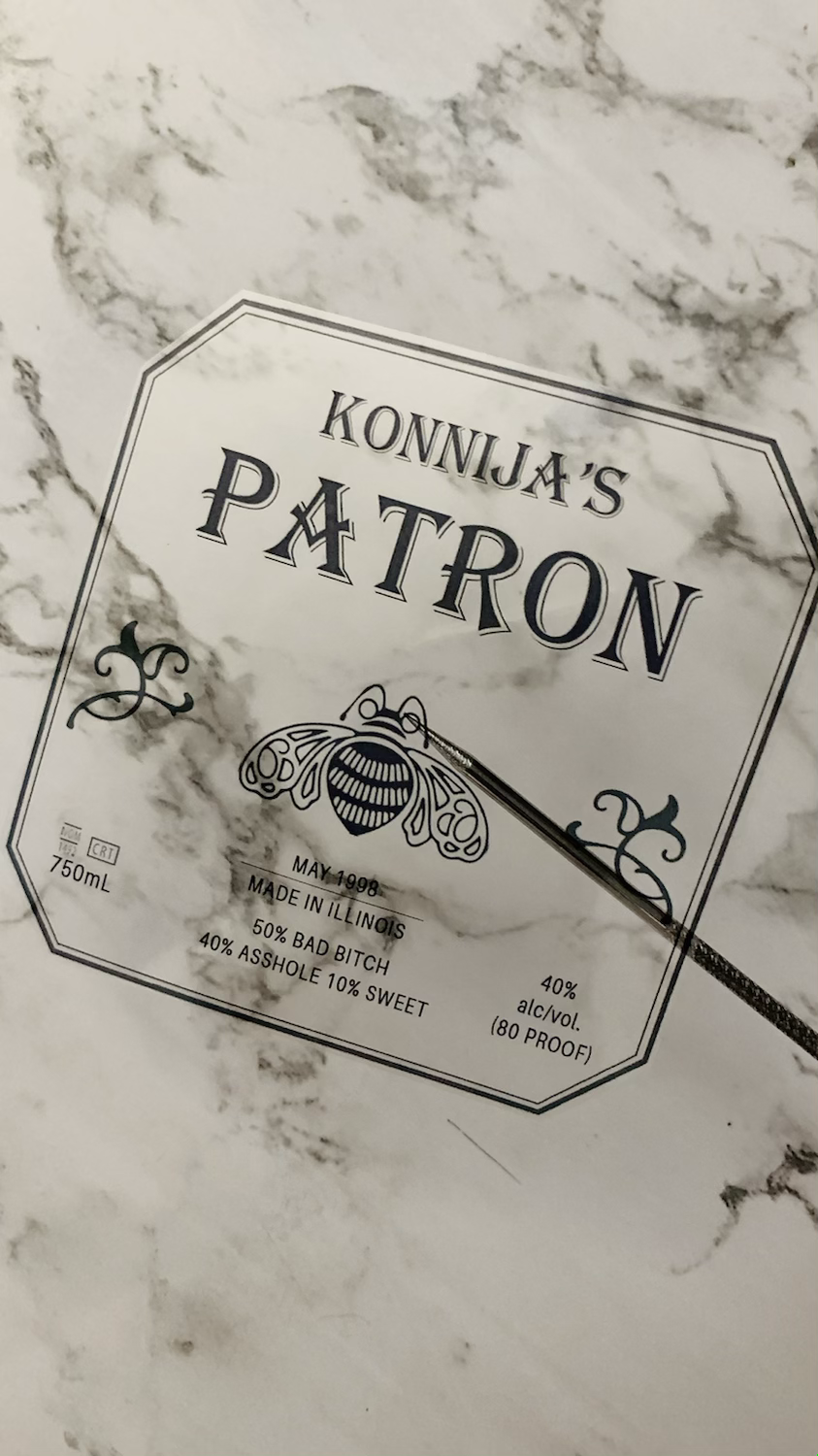 Patron Custom Sticker Label | Deeva Design Studio