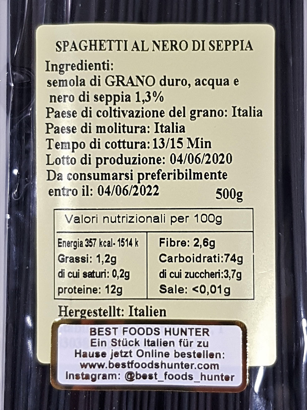 Миниатюра: SPAGHETTI al NERO di SEPPIA 500g