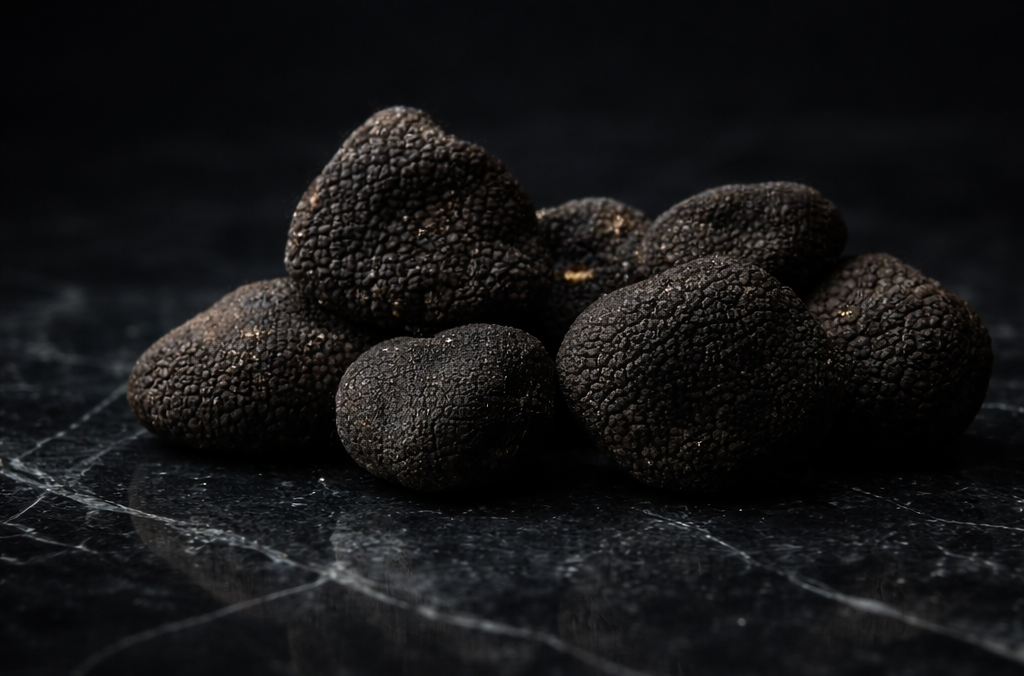 Black Truffle auf dunklem Hintergrund – Premium Feinkost