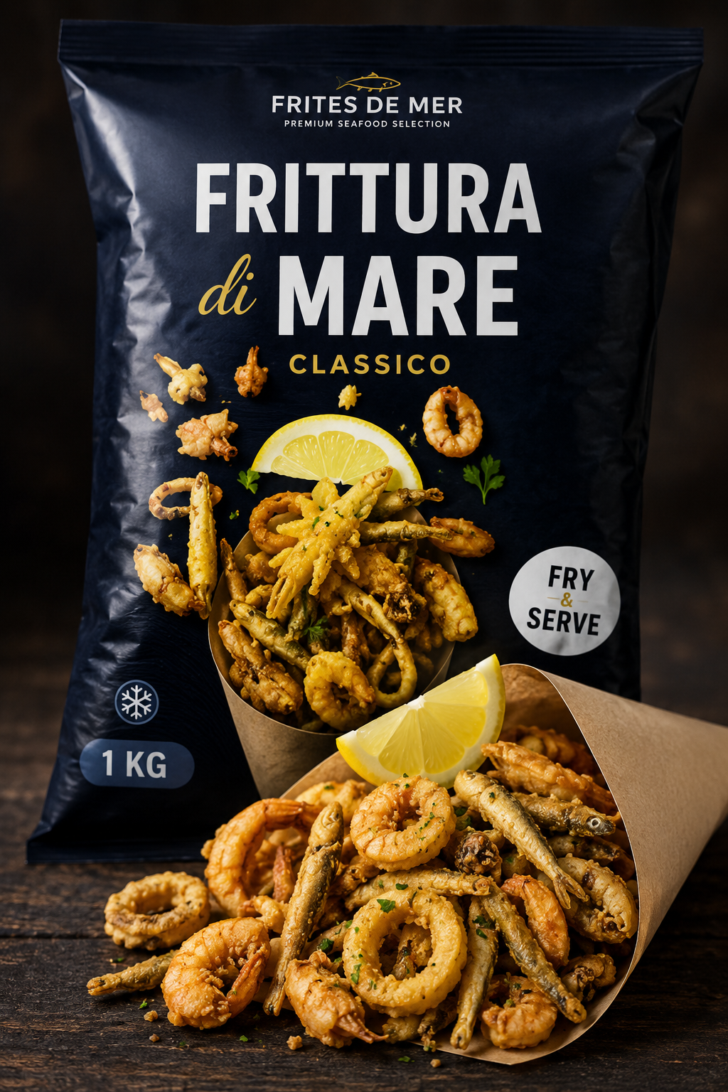 Italienische Meeresfrüchte-Frittur – Frittura di Mare Classico Mix 1 kg