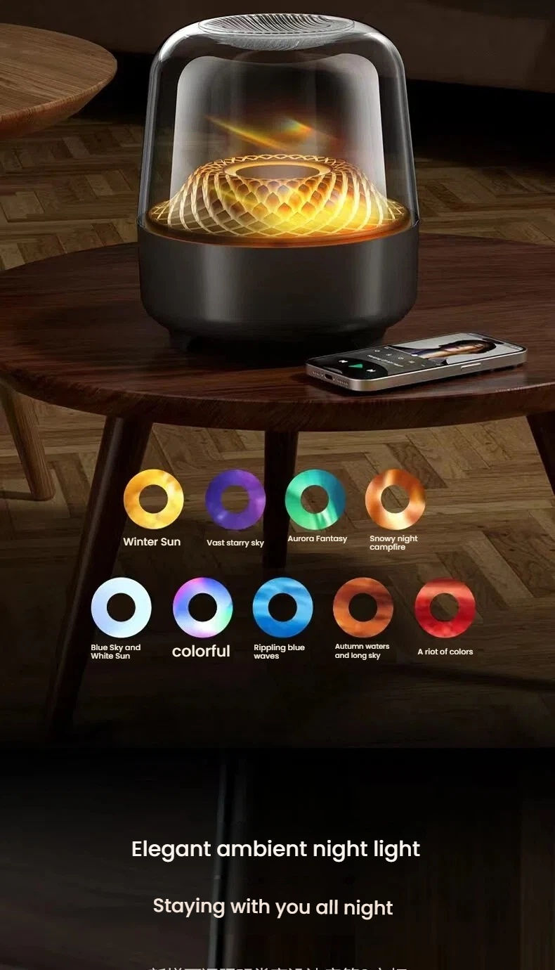 Thumbnail: Table lamp with flame effect and 8 color modes