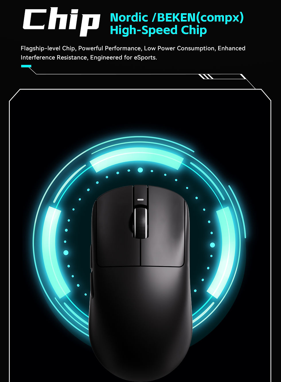 Thumbnail: ATK VXE Dragonfly R1 gaming mouse with blue glow and esports text